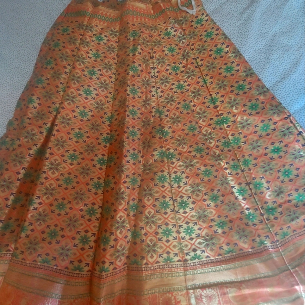 Beautiful printed lehenga.